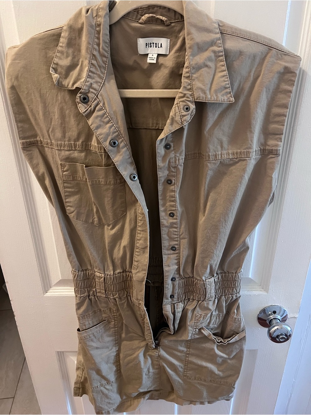 pistola Beige Utility Jacket with Collar
